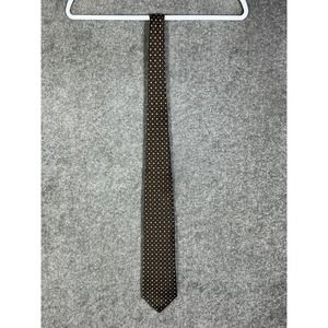 Hawes & Curtis SILK Tie Pointed Geometric Brown Blue Silver‎